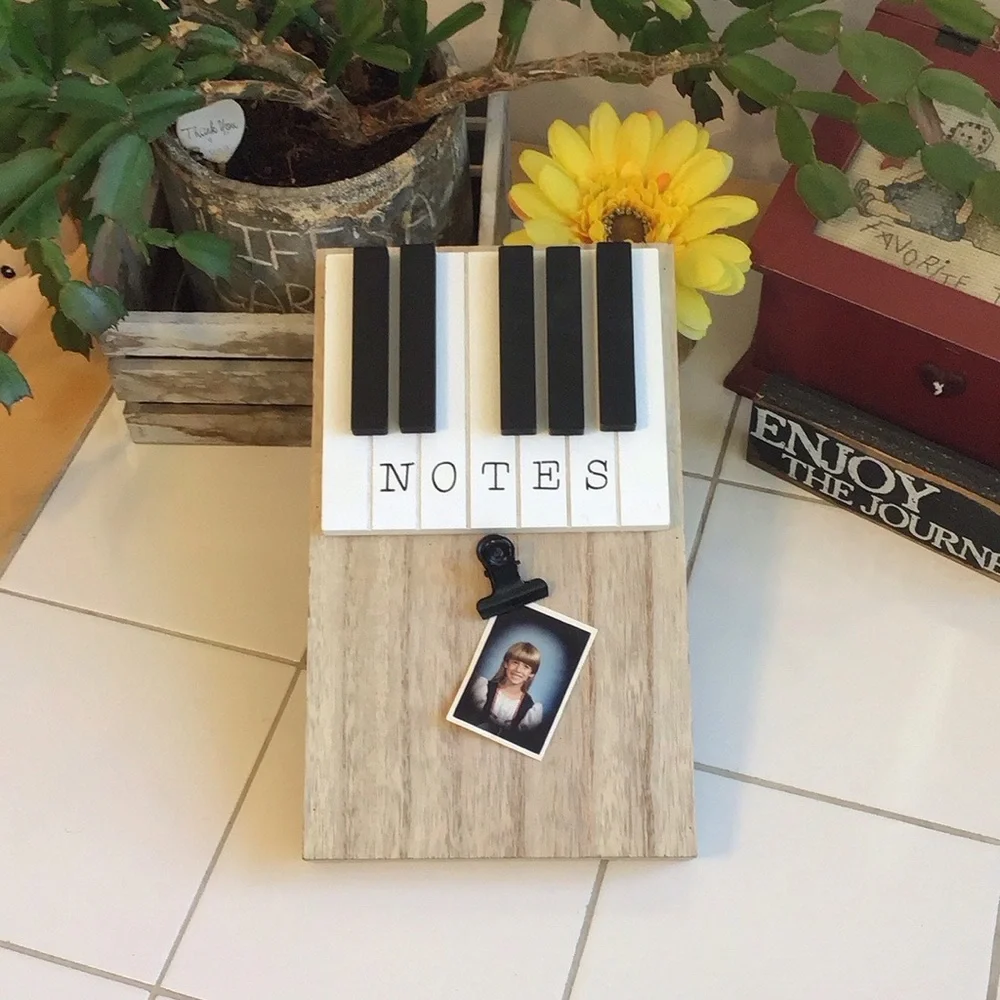 Wooden Baby Grand Piano Keys Clip Frame (#4)